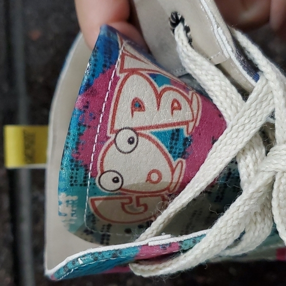 WOMENS GOBY COMBAT LONG BOOTS WITH COLORFUL PRINT SIZE 41 ART DECO  LOUD - Picture 5 of 9